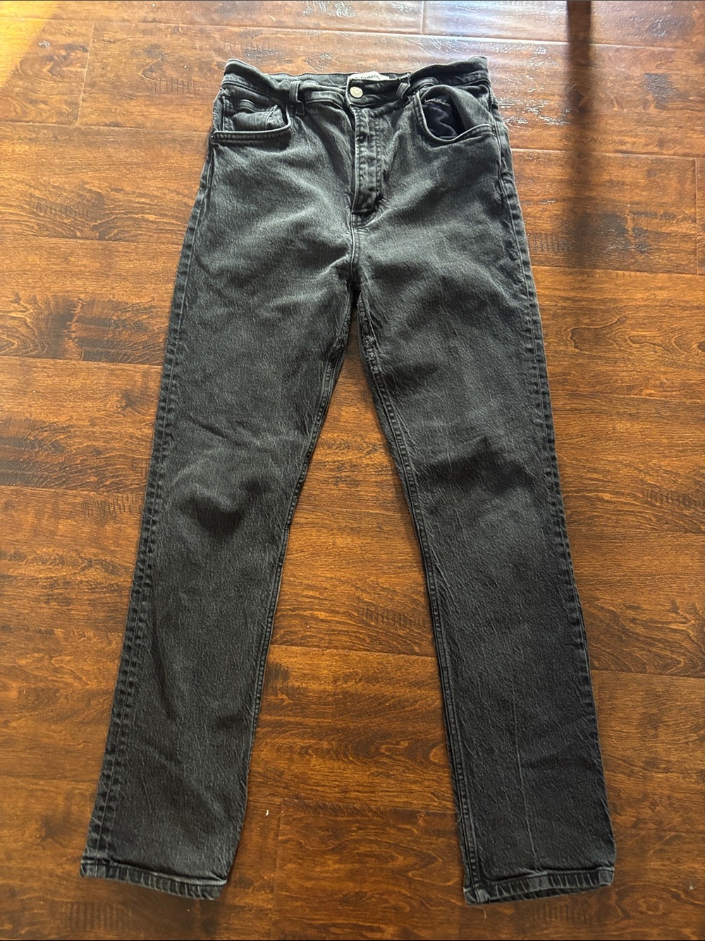 Reformation Black Slim Straight Jeans